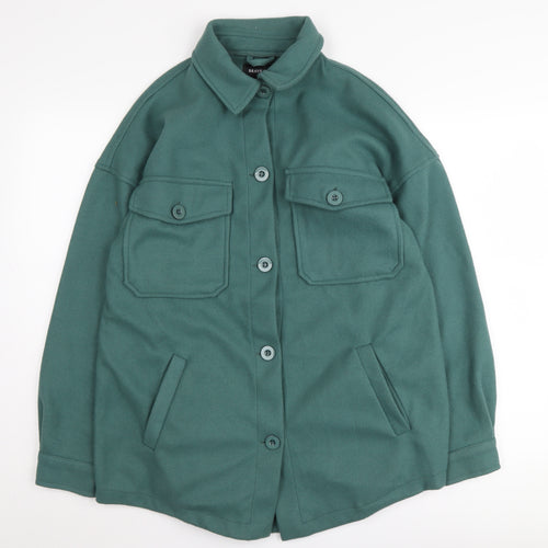 Brave Soul Women's Green Mid-Length Jacket