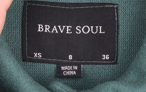 Brave Soul Women's Green Mid-Length Jacket