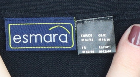 Esmara Women's Black Cardigan Size 16 V-Neck