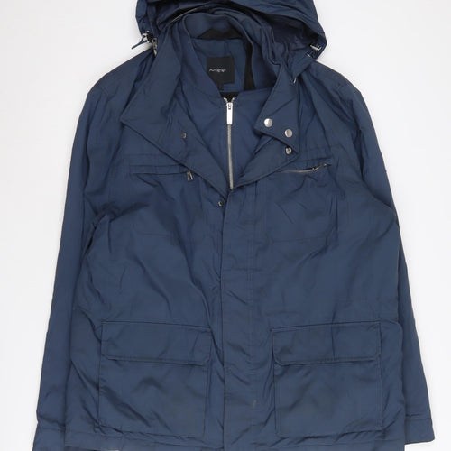 Marks and Spencer Blue Hooded Men's Jacket L