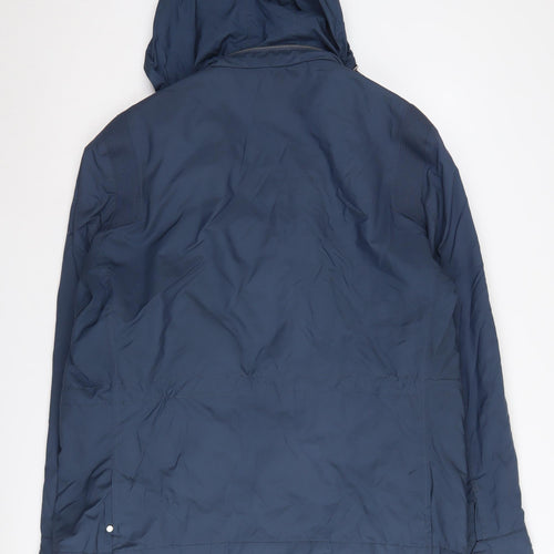 Marks and Spencer Blue Hooded Men's Jacket L