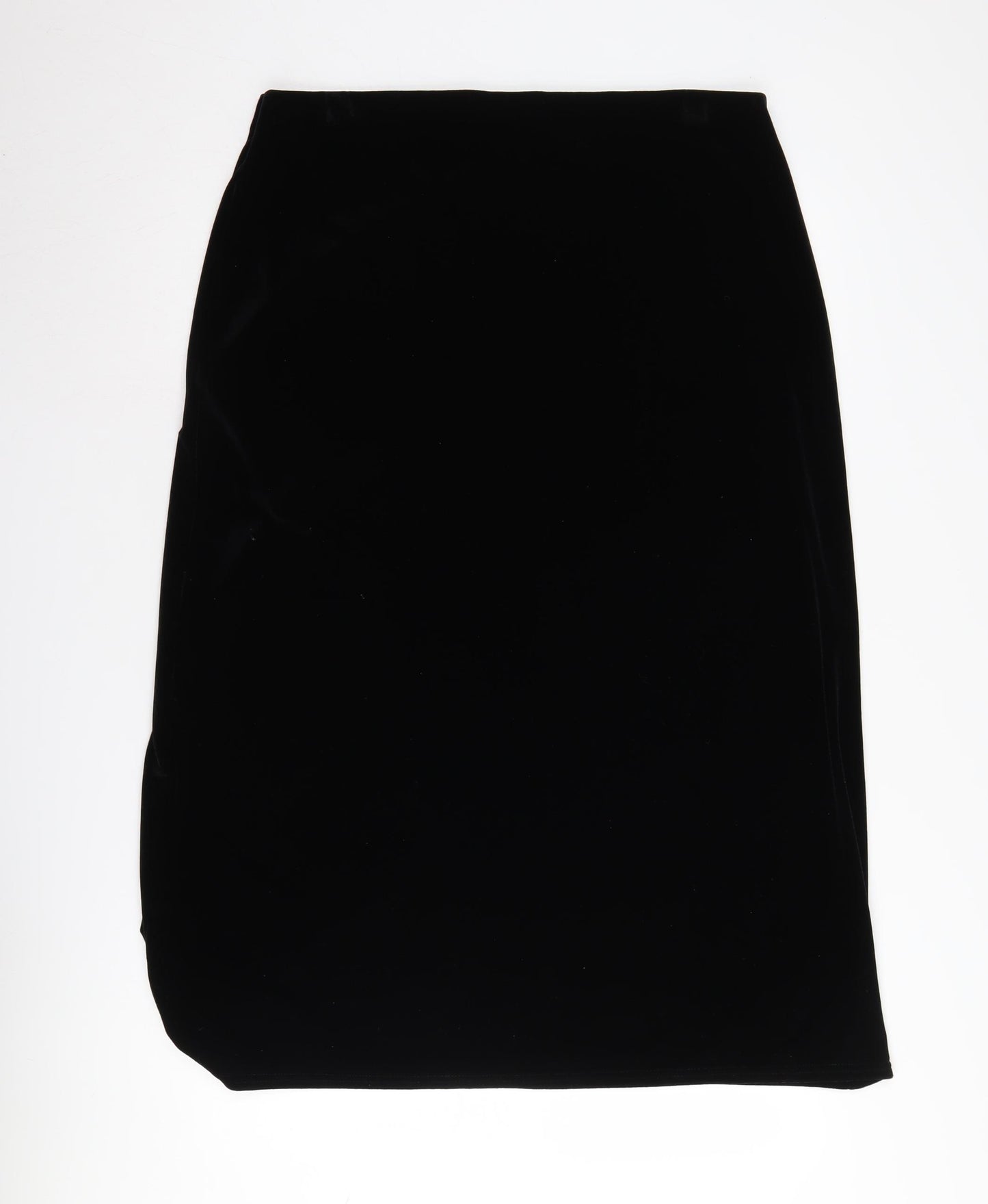 Citrus Women Black XL Velvet Pencil Skirt