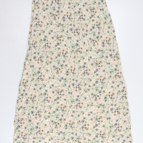 H&M Women's Floral Midi Skirt, Size 14, Viscose