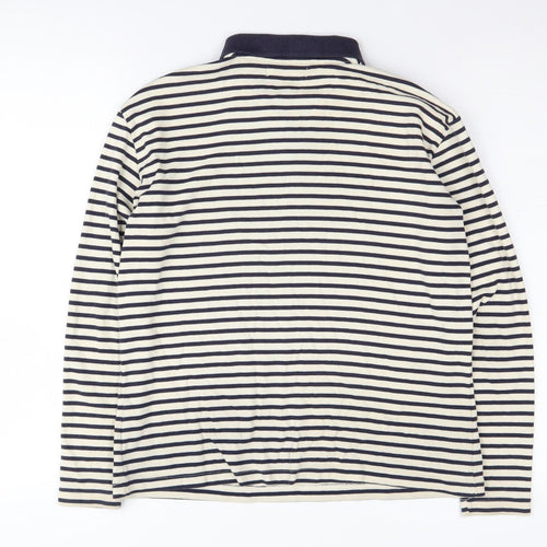 Paco Unisex Beige Striped Polo M/L