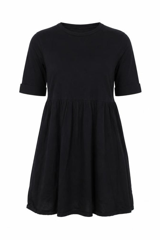 Front view of ASOS Women's Black Half Sleeve Dress, size 6
