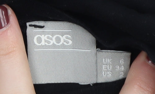 ASOS Women's Black Half Sleeve Dress Size 6