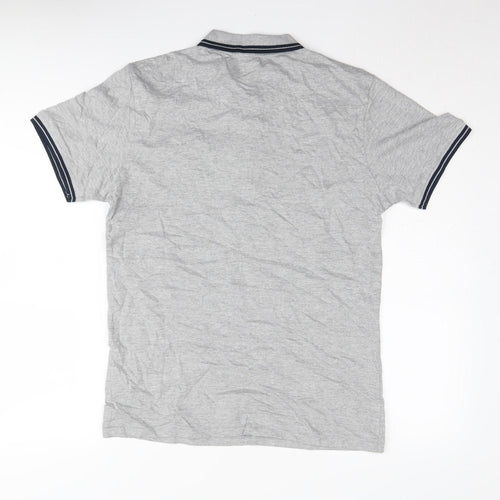 Threadbare Men's Grey Polo Shirt S Short Sleeve Casual