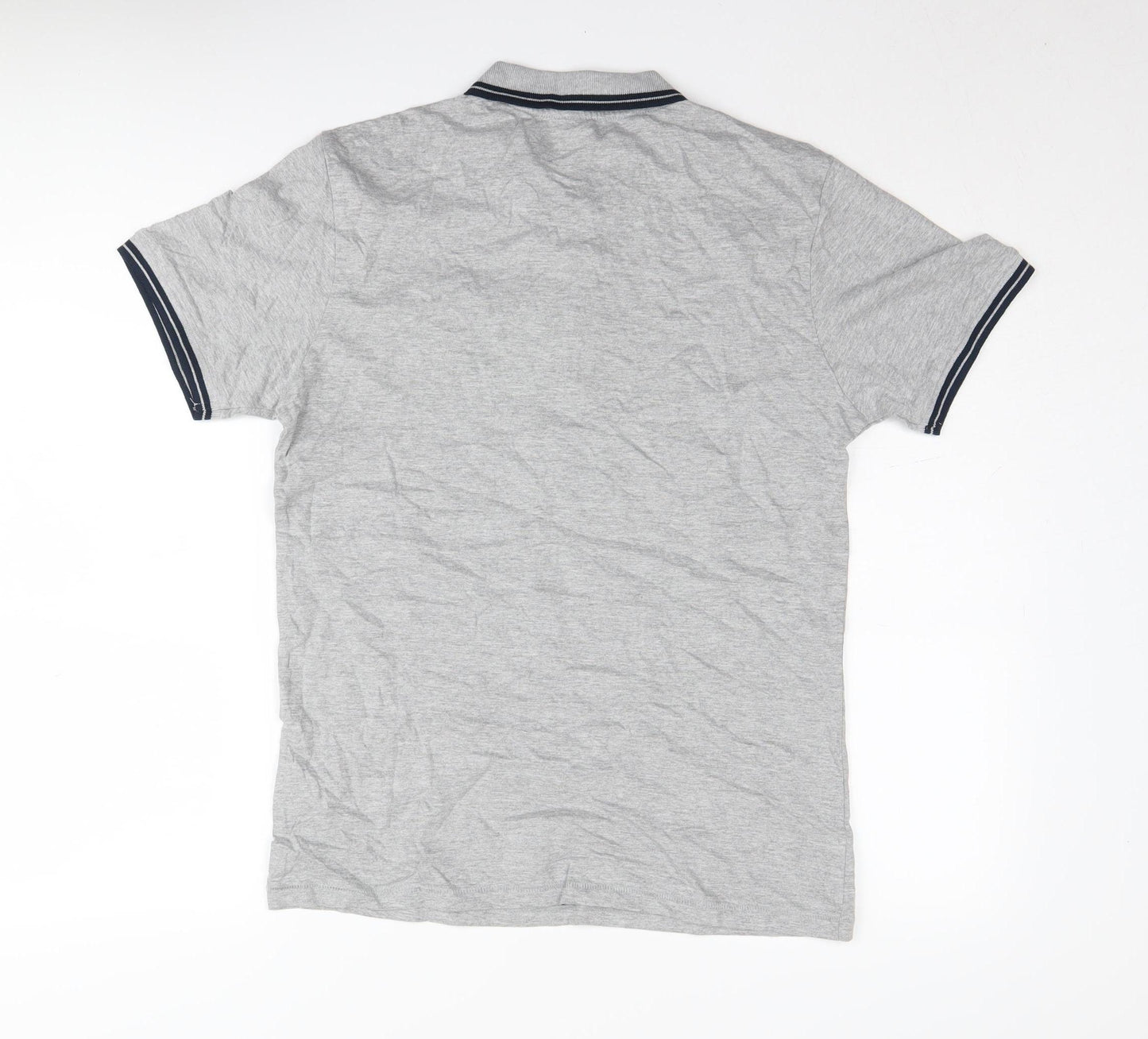 Threadbare Men's Grey Polo Shirt S Short Sleeve Casual