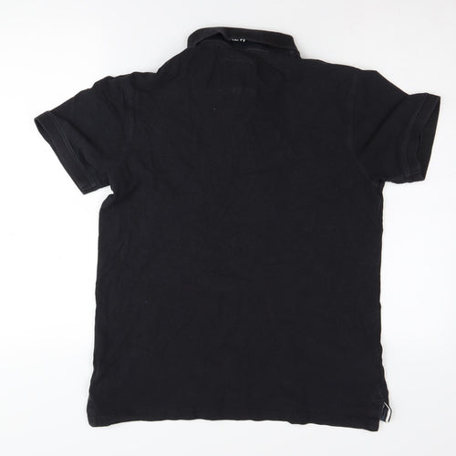 Crew Clothing Co Men's Black M Polo Short Sleeve