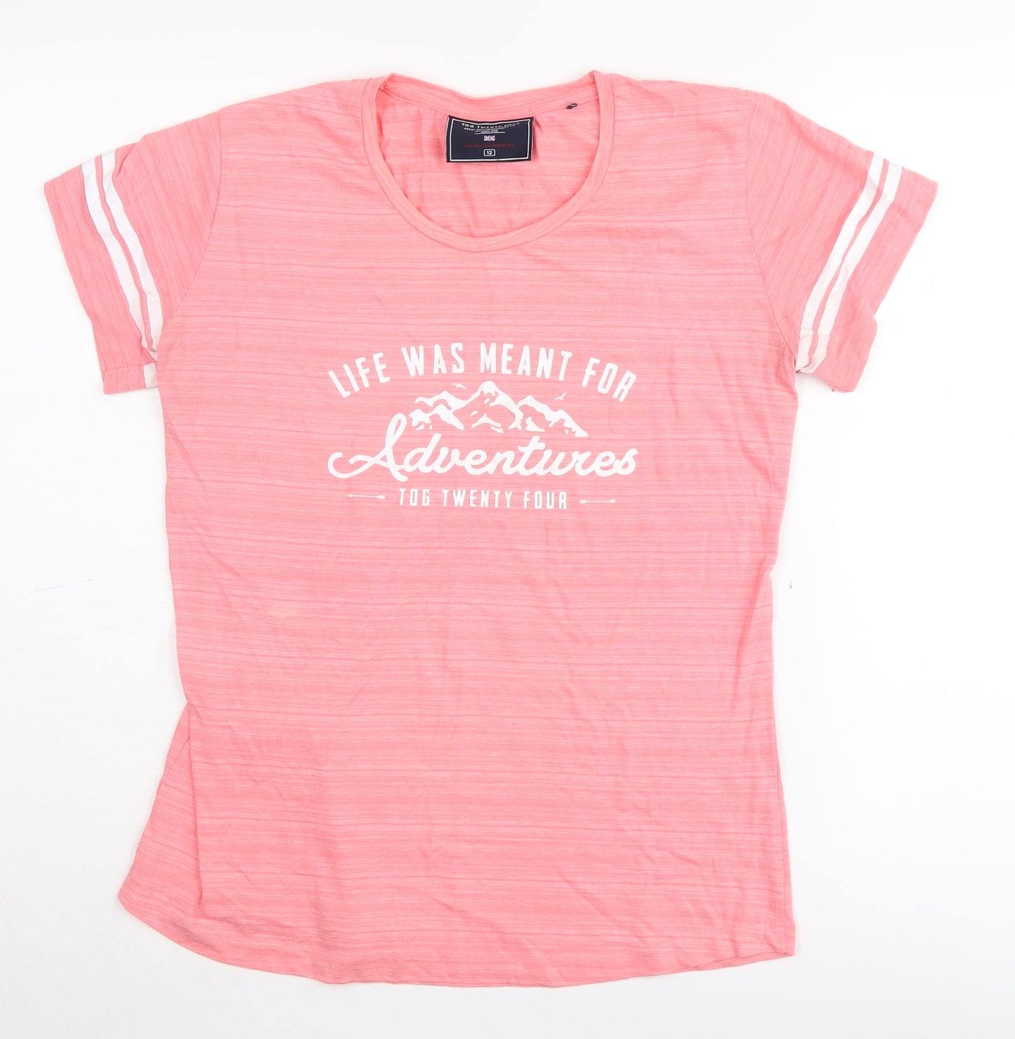 Tog Twenty Four Women's Pink Basic T-Shirt, Size 12