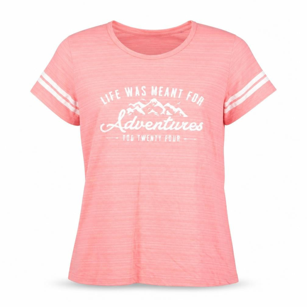 Front view of TOG24 Women's Pink Basic T-Shirt, size 12