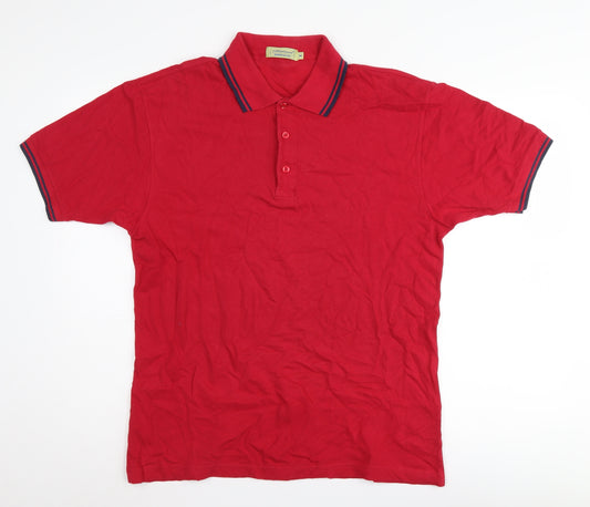 Cottonloom Men's Red Medium Polo Shirt