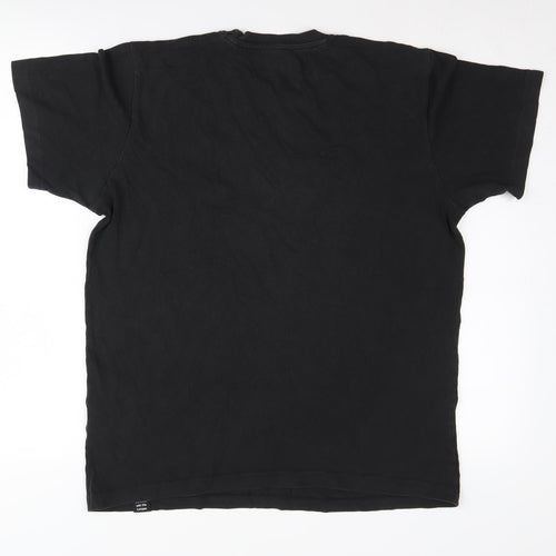adidas Men's Black Medium Logo Crew Neck T-Shirt