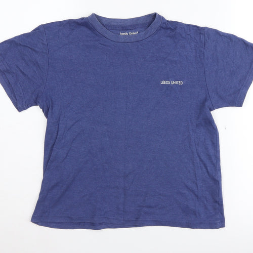 Leeds United Boys Blue T-Shirt, Size 9-10 Years - Casual Fashion