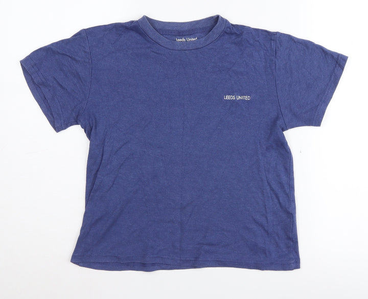 Leeds United Boys Blue T-Shirt, Size 9-10 Years - Casual Fashion