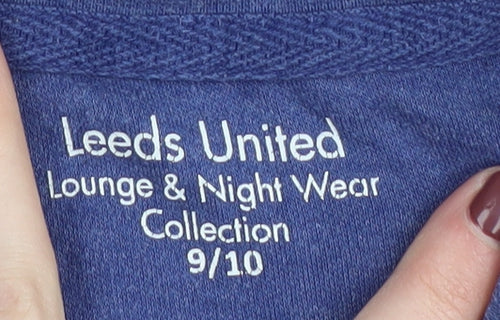 Leeds United Boys Blue T-Shirt, Size 9-10 Years - Casual Fashion