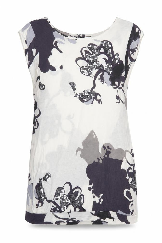 Front view of French Connection women’s xl multicoloured sequin top
