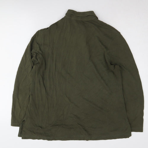 Marks and Spencer Women's Green Polo Long Sleeve Top