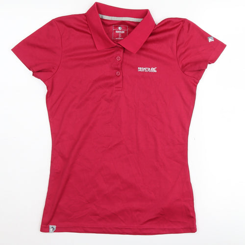 Regatta Women's Red Polo Shirt, Size 10, Short Sleeve