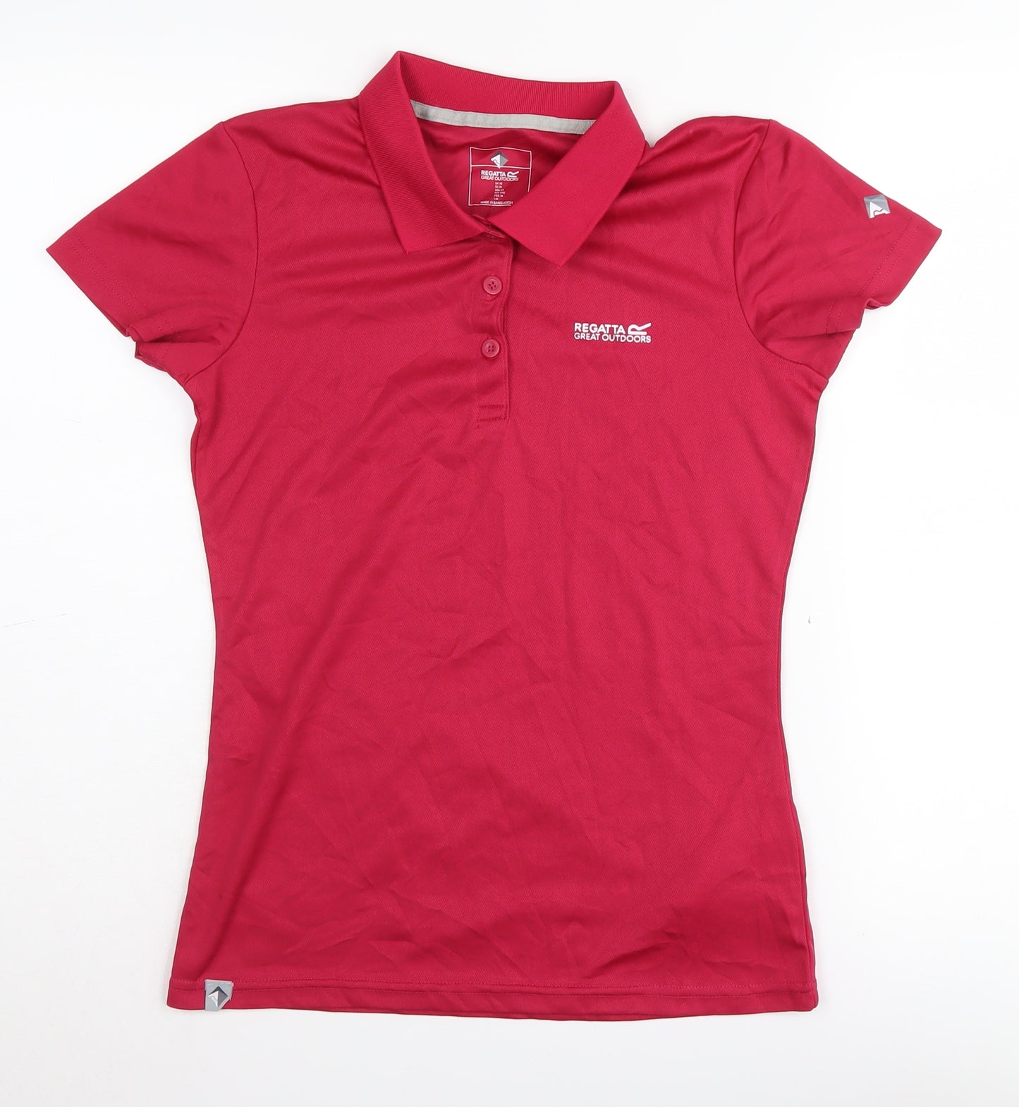 Regatta Women's Red Polo Shirt, Size 10, Short Sleeve