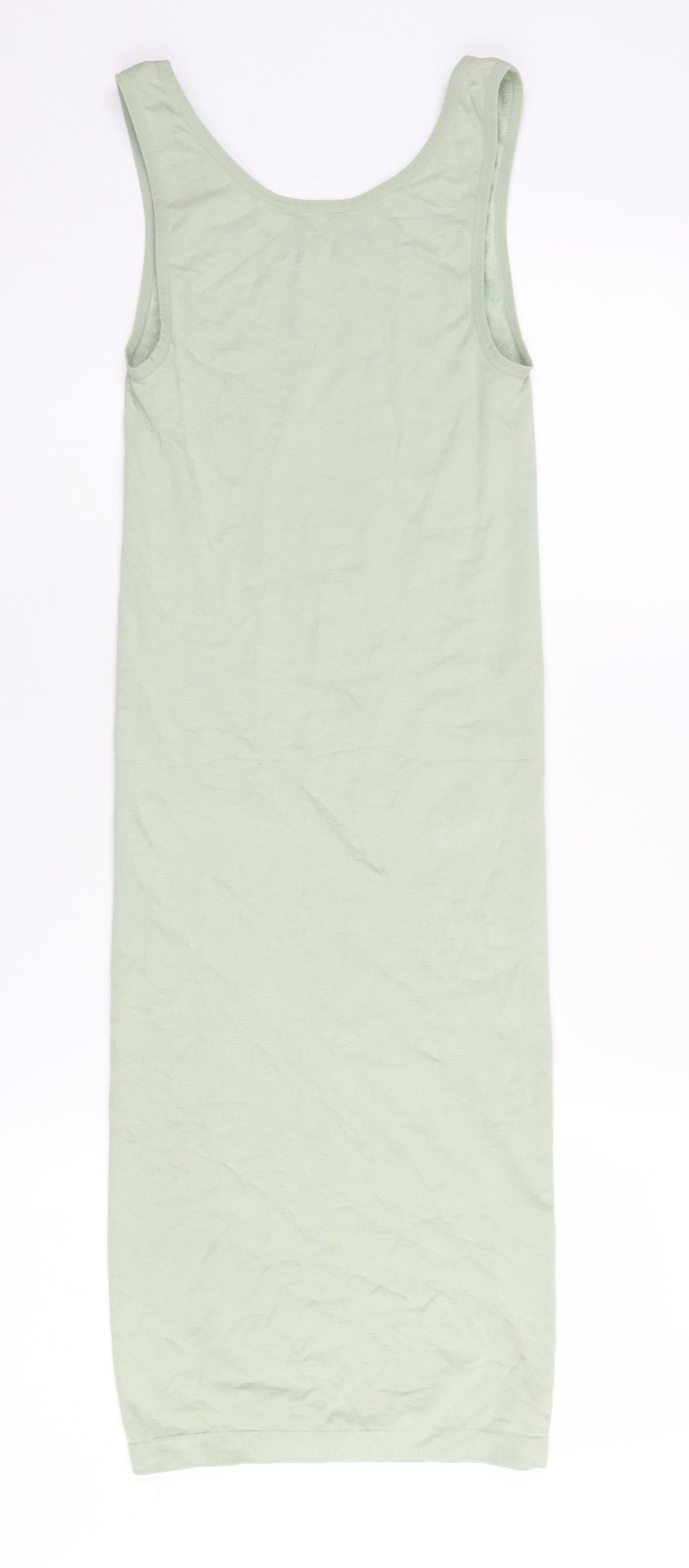 Zara Women's Green XS Slip Dress, Midi Length