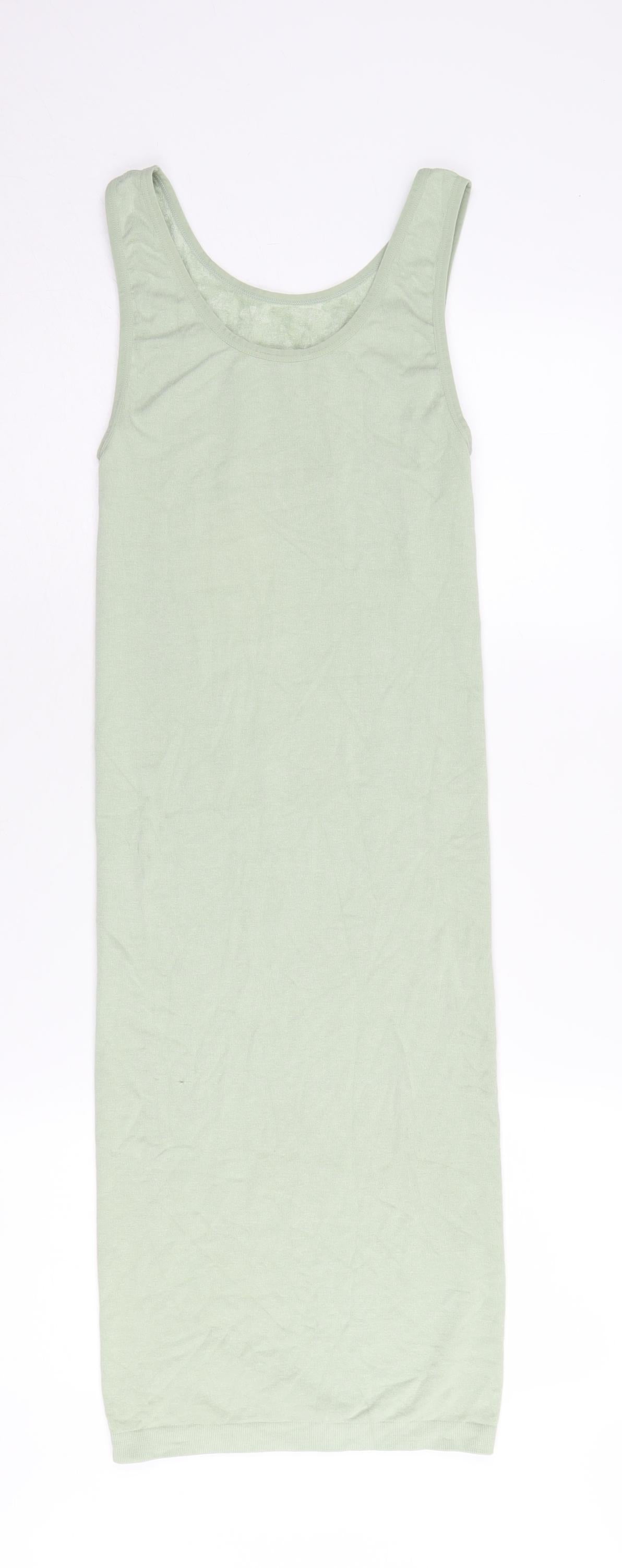 Zara Women's Green XS Slip Dress, Midi Length