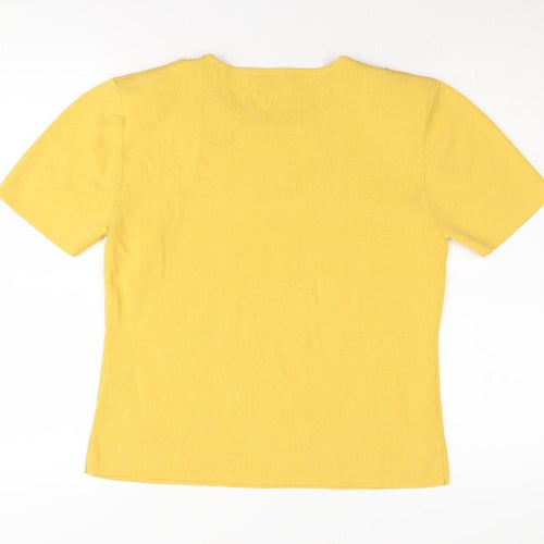 Roman Originals Women's Yellow Beaded Jumper, M