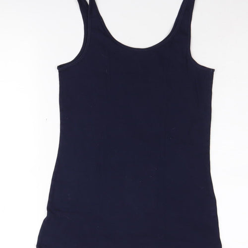 GAP Women's Blue Basic Tank Top M
