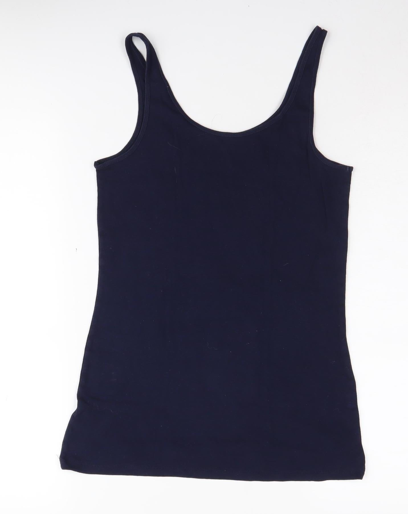 GAP Women's Blue Basic Tank Top M