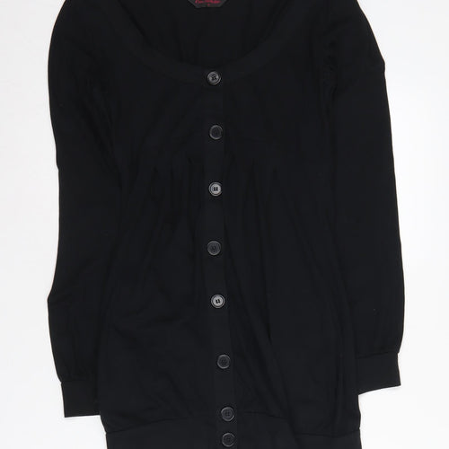 Miss Selfridge Women's Black Buttoned Cardigan Dress Size 10