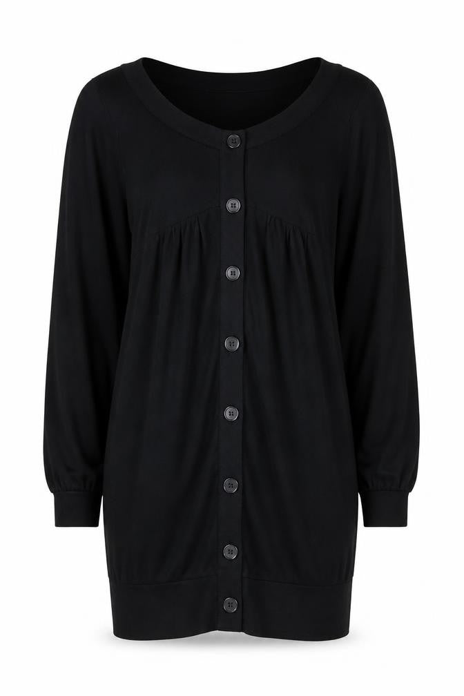 Miss Selfridge Women's Black Buttoned Cardigan Dress Size 10
