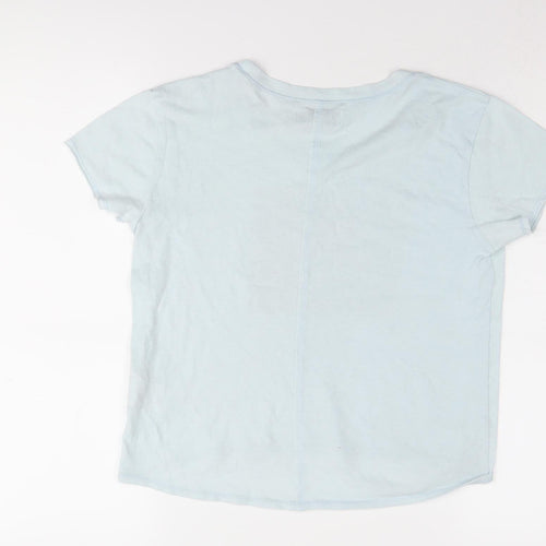 Abercrombie Girls Blue Graphic Print T-Shirt - Size 12 Years