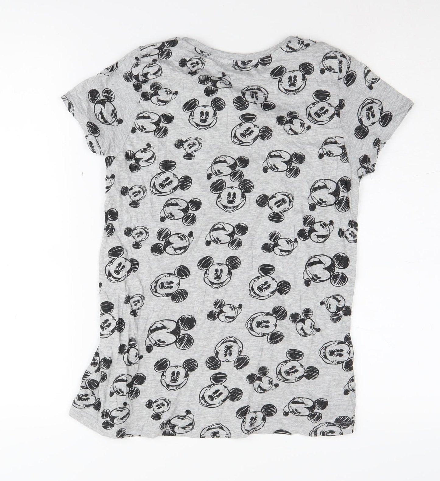 Disney Women's Grey Mickey Mouse T-Shirt Size 10