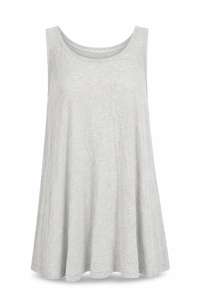 Front view of Basic Women's White Viscose Tank Top, size 12