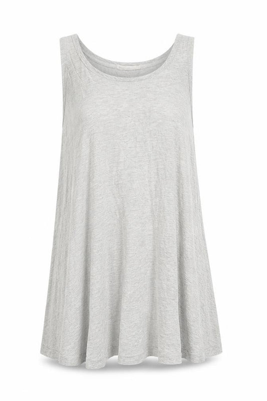 Front view of Basic Women's White Viscose Tank Top, size 12