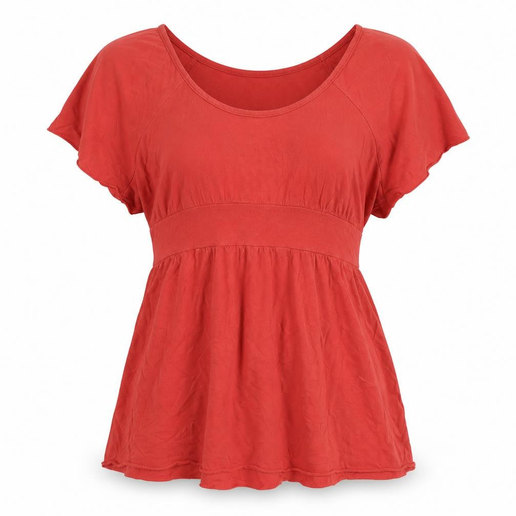 Front view of Roxy Women's Red Tunic Blouse M - Summer Casual Wear