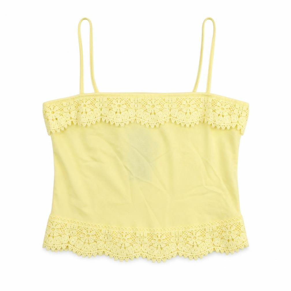 Front view of New Look Women's Yellow Camisole Tank Top