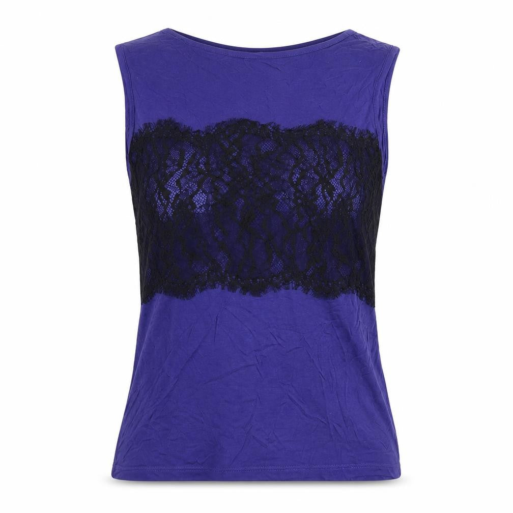 Dorothy Perkins Women's Purple Lace Tank Top Size 10 Slim