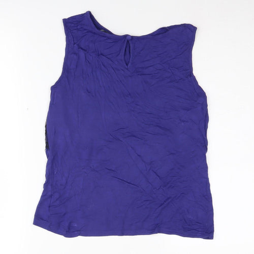 Dorothy Perkins Women's Purple Lace Tank Top Size 10 Slim