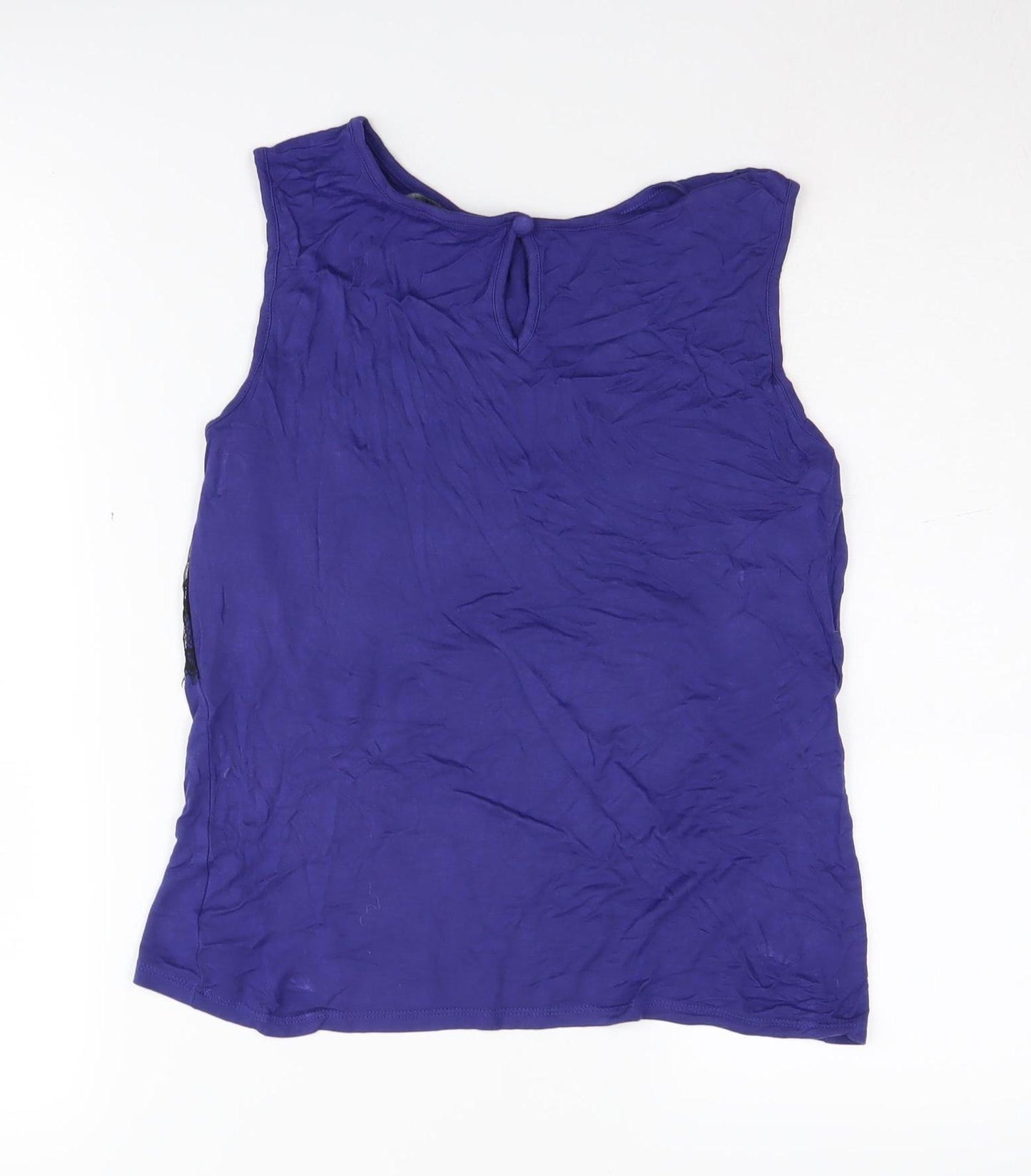 Dorothy Perkins Women's Purple Lace Tank Top Size 10 Slim