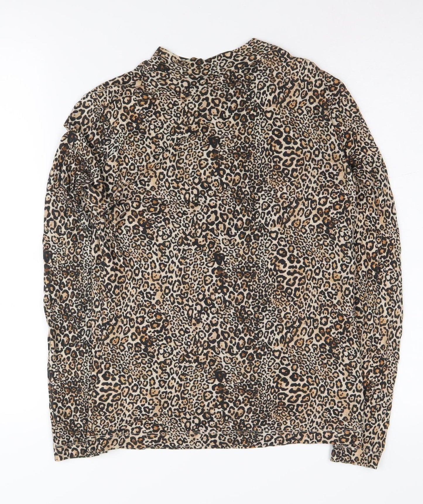 Whistles Women's Beige Animal Print Top Size 10