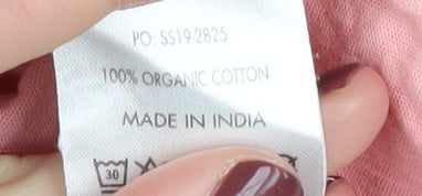 Hush Women's Pink V-Neck Animal Print T-Shirt M