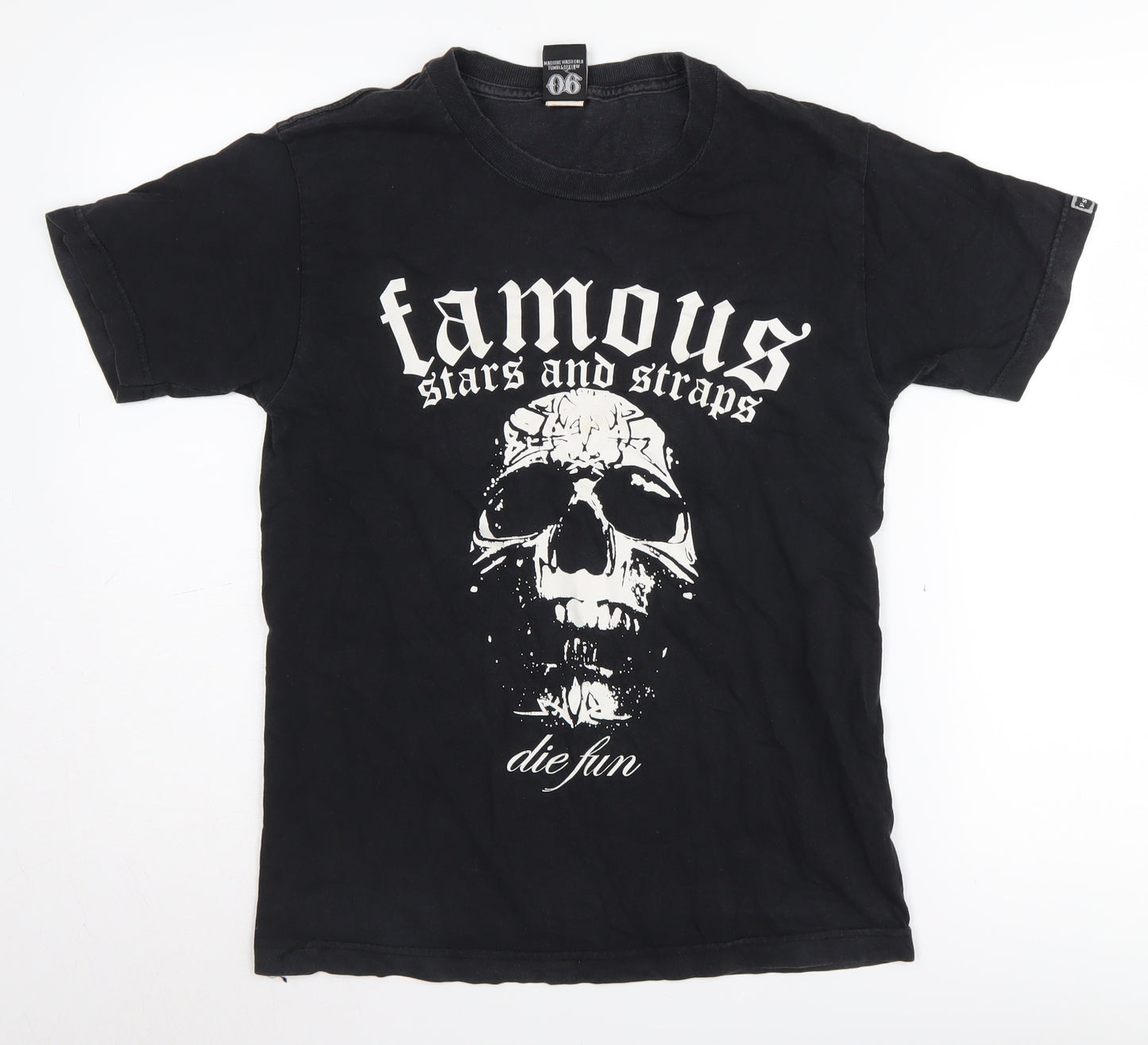 Famous Stars and Straps Men's Black Skull T-Shirt S