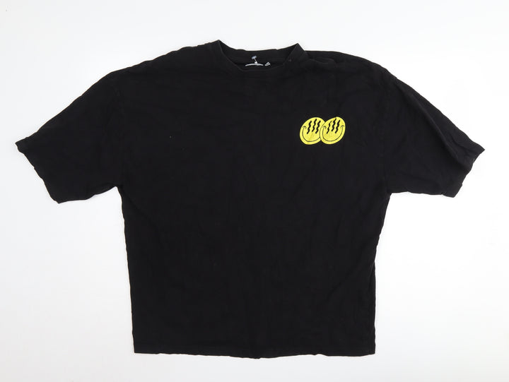 ASOS Design Men's Black Retro Graphic T-Shirt S