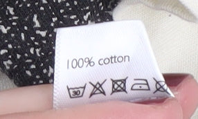 Kin Women's Beige V-Neck Geometric Top M