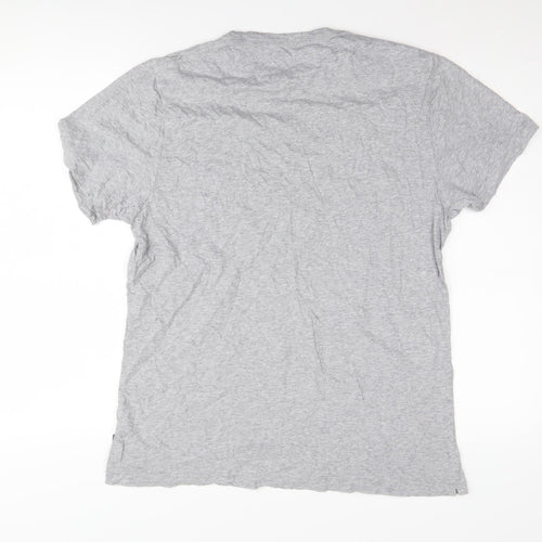 French Connection Unisex Grey Striped T-Shirt L