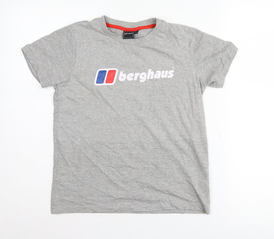 Berghaus Grey Boys T-Shirt 11-12 Years with Logo Accent