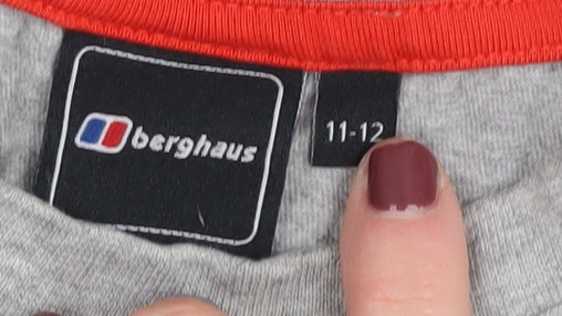 Berghaus Grey Boys T-Shirt 11-12 Years with Logo Accent