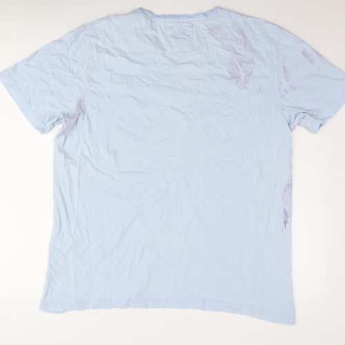 Crew Clothing Co. Men's XXL Blue Cotton T-Shirt