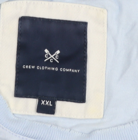 Crew Clothing Co. Men's XXL Blue Cotton T-Shirt